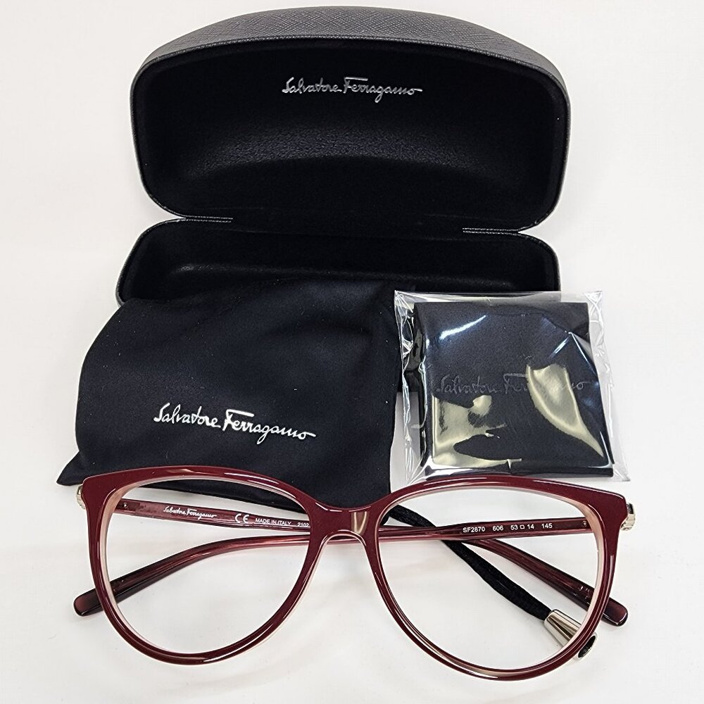 New Salvatore Ferragamo Eye Glasses Frames SF 2870 (Size 53-14-145)